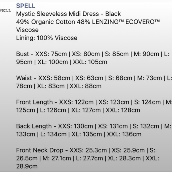 🔥Spell Mystic Sleeveless Midi Dress Black & Gold Size XS - Picture 8 of 8